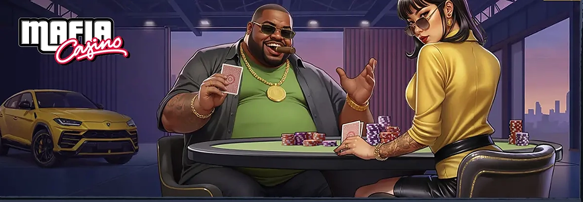 Bannière Mafia Casino avec le bonus de bienvenue pour les joueurs en France